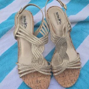 Coach and Four Metallic Gold Sandals